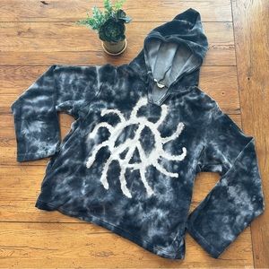 Yak n Yeti Tie-dye Velour Velvet Hoodie Large